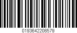 Código de barras (EAN, GTIN, SKU, ISBN): '0193642206579'