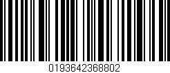 Código de barras (EAN, GTIN, SKU, ISBN): '0193642368802'