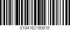 Código de barras (EAN, GTIN, SKU, ISBN): '0194182180916'