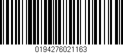 Código de barras (EAN, GTIN, SKU, ISBN): '0194276021163'