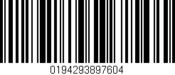Código de barras (EAN, GTIN, SKU, ISBN): '0194293897604'