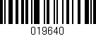 Código de barras (EAN, GTIN, SKU, ISBN): '019640'