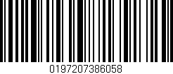 Código de barras (EAN, GTIN, SKU, ISBN): '0197207386058'
