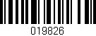 Código de barras (EAN, GTIN, SKU, ISBN): '019826'
