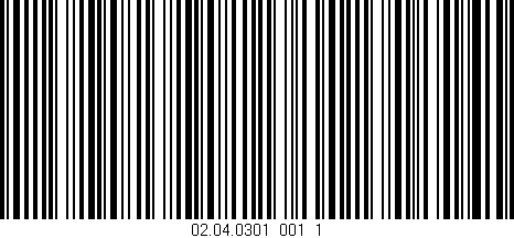 Código de barras (EAN, GTIN, SKU, ISBN): '02.04.0301_001_1'