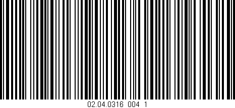 Código de barras (EAN, GTIN, SKU, ISBN): '02.04.0316_004_1'