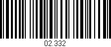 Código de barras (EAN, GTIN, SKU, ISBN): '02.332'