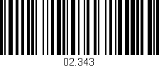 Código de barras (EAN, GTIN, SKU, ISBN): '02.343'