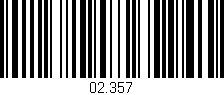 Código de barras (EAN, GTIN, SKU, ISBN): '02.357'