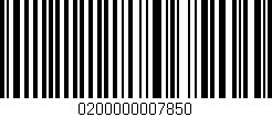 Código de barras (EAN, GTIN, SKU, ISBN): '0200000007850'