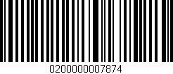 Código de barras (EAN, GTIN, SKU, ISBN): '0200000007874'