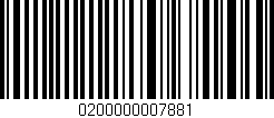 Código de barras (EAN, GTIN, SKU, ISBN): '0200000007881'