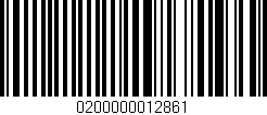 Código de barras (EAN, GTIN, SKU, ISBN): '0200000012861'