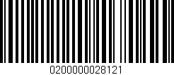 Código de barras (EAN, GTIN, SKU, ISBN): '0200000028121'