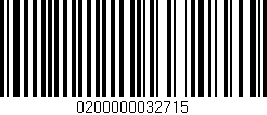Código de barras (EAN, GTIN, SKU, ISBN): '0200000032715'