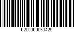 Código de barras (EAN, GTIN, SKU, ISBN): '0200000050429'