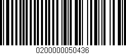 Código de barras (EAN, GTIN, SKU, ISBN): '0200000050436'