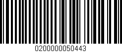 Código de barras (EAN, GTIN, SKU, ISBN): '0200000050443'