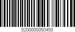 Código de barras (EAN, GTIN, SKU, ISBN): '0200000050450'