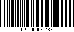 Código de barras (EAN, GTIN, SKU, ISBN): '0200000050467'