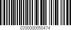 Código de barras (EAN, GTIN, SKU, ISBN): '0200000050474'