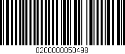Código de barras (EAN, GTIN, SKU, ISBN): '0200000050498'