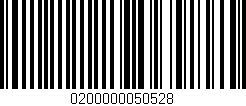 Código de barras (EAN, GTIN, SKU, ISBN): '0200000050528'