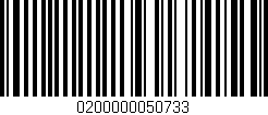 Código de barras (EAN, GTIN, SKU, ISBN): '0200000050733'