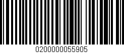 Código de barras (EAN, GTIN, SKU, ISBN): '0200000055905'