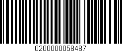 Código de barras (EAN, GTIN, SKU, ISBN): '0200000058487'