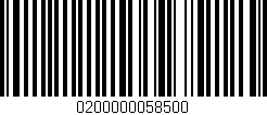 Código de barras (EAN, GTIN, SKU, ISBN): '0200000058500'