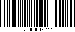 Código de barras (EAN, GTIN, SKU, ISBN): '0200000060121'