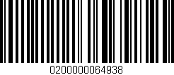 Código de barras (EAN, GTIN, SKU, ISBN): '0200000064938'