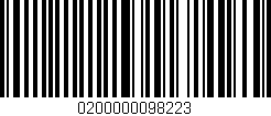 Código de barras (EAN, GTIN, SKU, ISBN): '0200000098223'