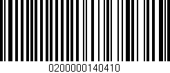 Código de barras (EAN, GTIN, SKU, ISBN): '0200000140410'