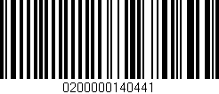 Código de barras (EAN, GTIN, SKU, ISBN): '0200000140441'
