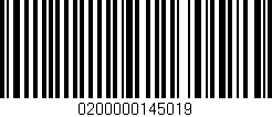 Código de barras (EAN, GTIN, SKU, ISBN): '0200000145019'