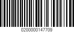 Código de barras (EAN, GTIN, SKU, ISBN): '0200000147709'