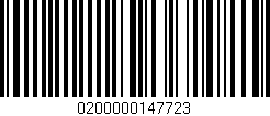 Código de barras (EAN, GTIN, SKU, ISBN): '0200000147723'