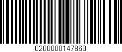 Código de barras (EAN, GTIN, SKU, ISBN): '0200000147860'
