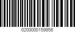 Código de barras (EAN, GTIN, SKU, ISBN): '0200000159856'