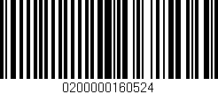 Código de barras (EAN, GTIN, SKU, ISBN): '0200000160524'