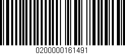 Código de barras (EAN, GTIN, SKU, ISBN): '0200000161491'