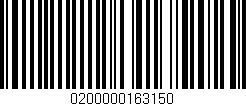 Código de barras (EAN, GTIN, SKU, ISBN): '0200000163150'