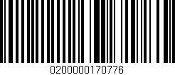 Código de barras (EAN, GTIN, SKU, ISBN): '0200000170776'