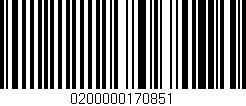 Código de barras (EAN, GTIN, SKU, ISBN): '0200000170851'