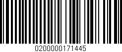 Código de barras (EAN, GTIN, SKU, ISBN): '0200000171445'