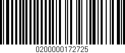 Código de barras (EAN, GTIN, SKU, ISBN): '0200000172725'