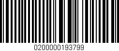 Código de barras (EAN, GTIN, SKU, ISBN): '0200000193799'