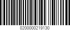 Código de barras (EAN, GTIN, SKU, ISBN): '0200000219130'